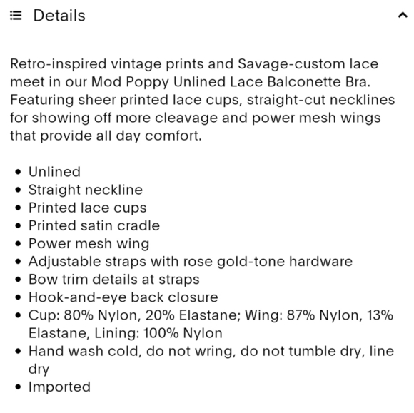 Savage X Fenty Flower Poppy Print Bra & Brazilian Panty Set - Picture 6 of 13